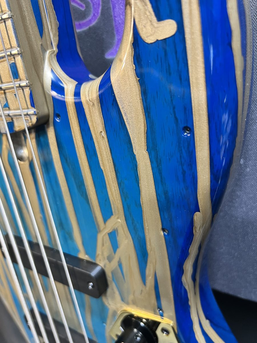 Lowend 5 String Blue Burst Gold Run Finish Lowend Bass Shop Vault 9207