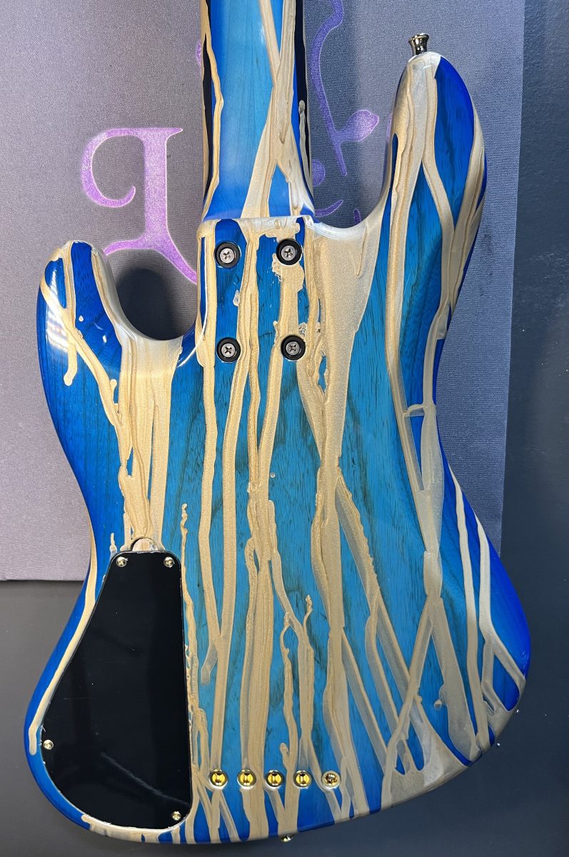 Lowend 5 String Blue Burst Gold Run Finish Lowend Bass Shop Vault 6000